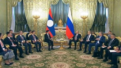 Photo of Появилось видео, как президент Лаоса подарил двух слонов Путину