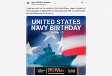Photo of Музей морских котиков США поздравил флот снимком российского крейсера